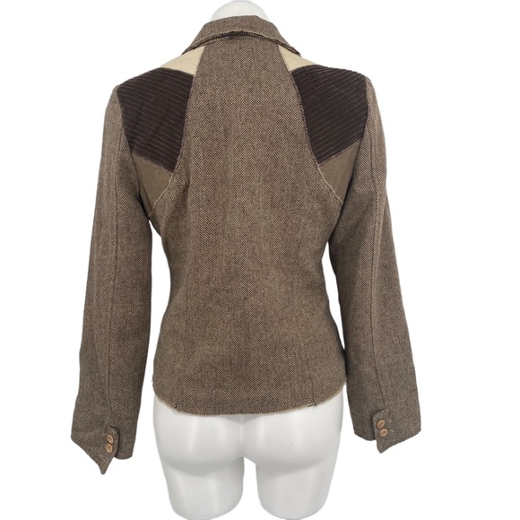 Princy By Jessica Simpson Brown Corduroy Blazer Jacket Medium - Picture 3 of 15